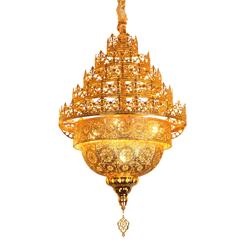 Xinjiang Restaurant Chandelier Exotic Southeast Asian Thai Buddhist Hall Chandelier B & B Inn Retro Hollow Chandelier