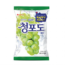 韩国进口乐天青葡萄糖青提硬糖lotte儿童水果味喜糖网红