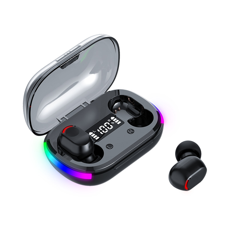 Cross-Border New Arrival Bluetooth Headset K10 Digital Display Colorful Rgb Dynamic Light Effect in-Ear Tws Wireless Bluetooth Headset