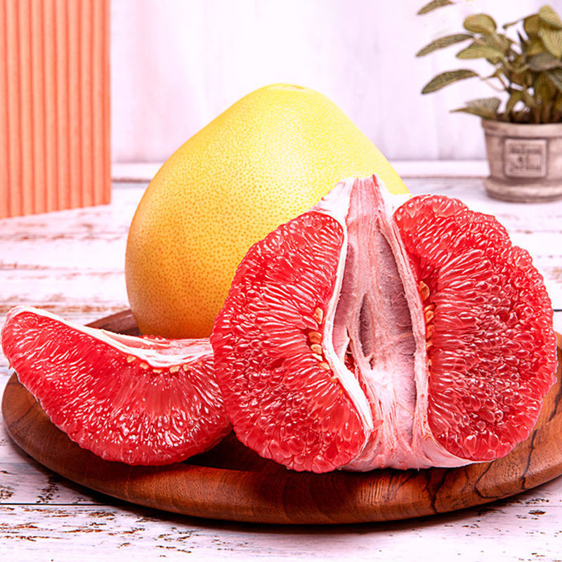 红心柚子福建平和琯溪蜜柚甜薄皮红肉1.8斤起水果新鲜红柚跨境