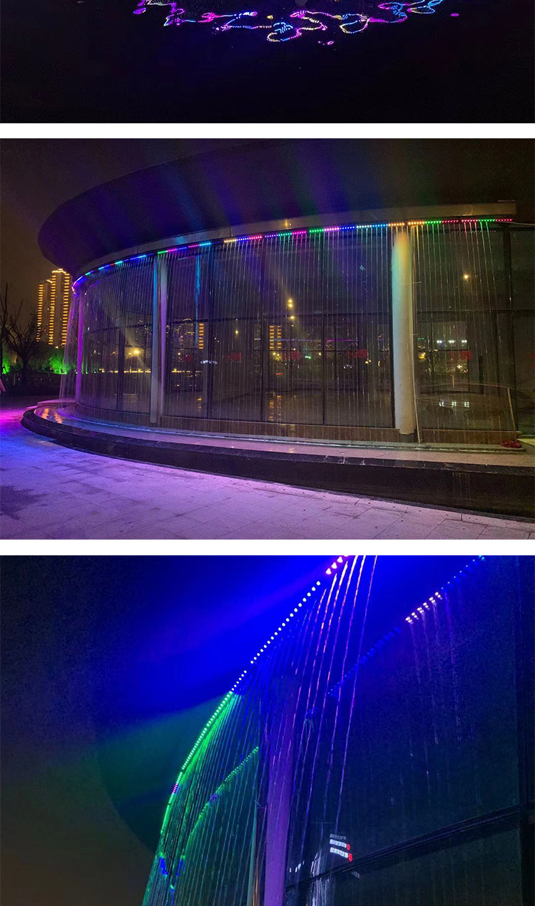 景观水帘,特色水帘,幕墙水帘系统设计制作调试安装一体化