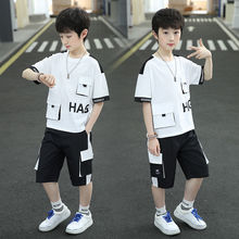 儿童装男童夏装套装2024新款中大童洋气男孩夏季短袖运动服韩版潮