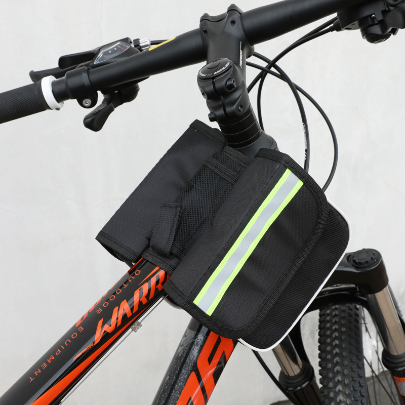 Mountain Bike Front Beam Bag Three-in-One Upper Tube Bag Saddle Bag Bicycle Riding Equipment Accessories Hard Shell Bag