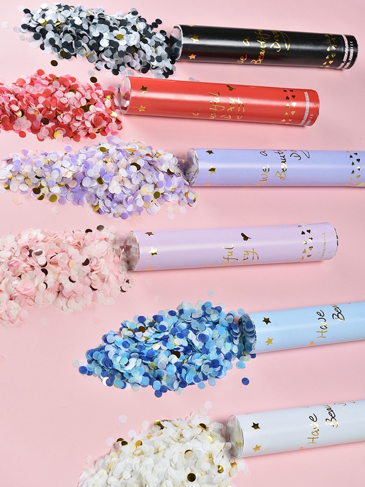 3t23批发婚礼生日手拧小礼炮喷花筒手持拉炮礼花开工派对道具结婚