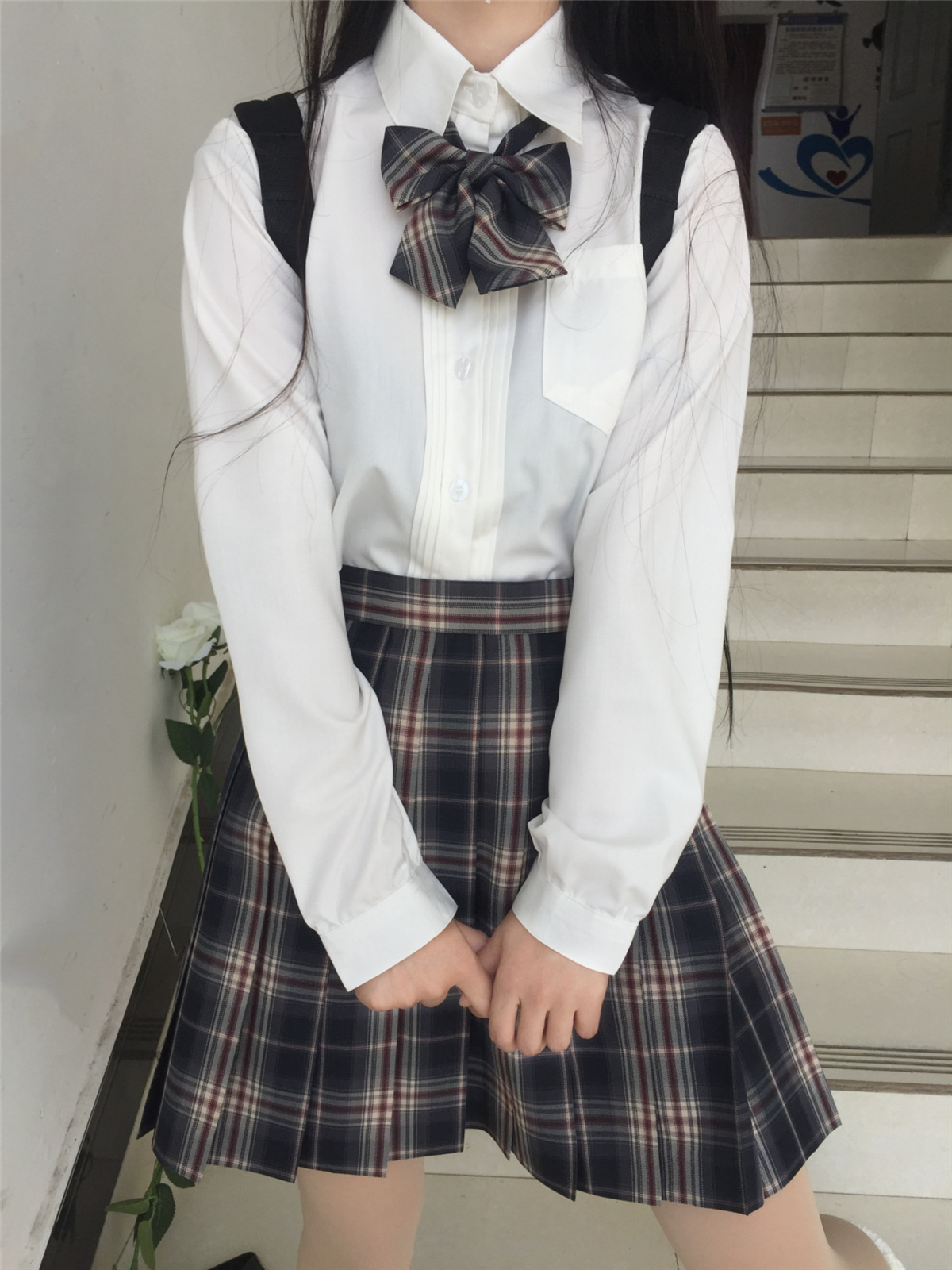 jk衬衫基础款风琴褶白色长袖jk制服女装衬衣宽松春秋百搭夏款大码