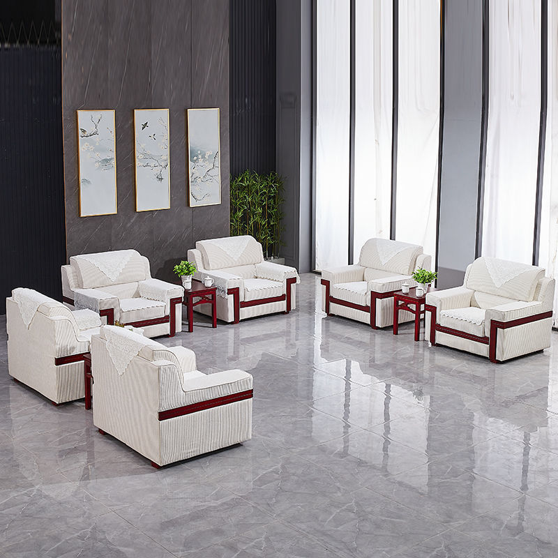 会议室沙发贵宾接待室会议茶几组合三人会客办公会议单人位速卖通