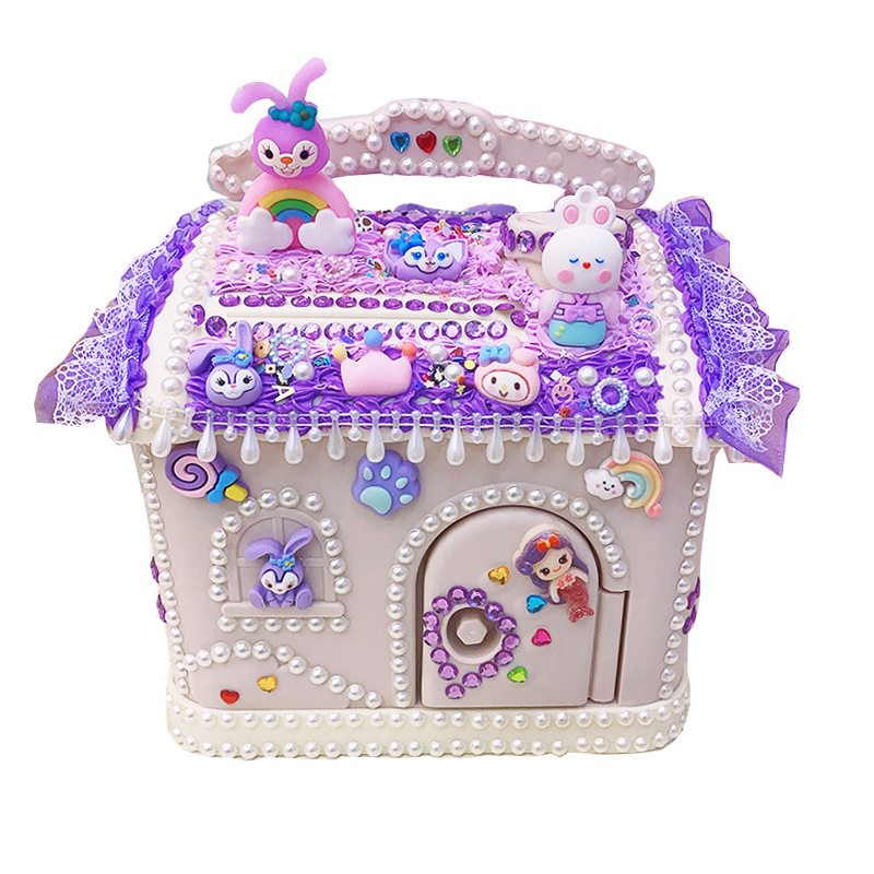 Children's Toy Storage Piggy Bank Multi-Functional Treasure Chest Handmade DIY Material Package Making Storage Box New Year Gift