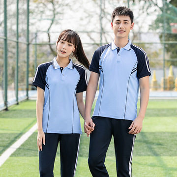 夏季新品短袖上衣校服高中生毕业宽松班服初中学生长裤套装运动服