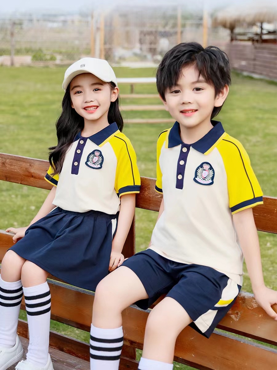 女装小学生班服套装幼儿园夏装短袖学院风毕业照英伦园服儿童校服