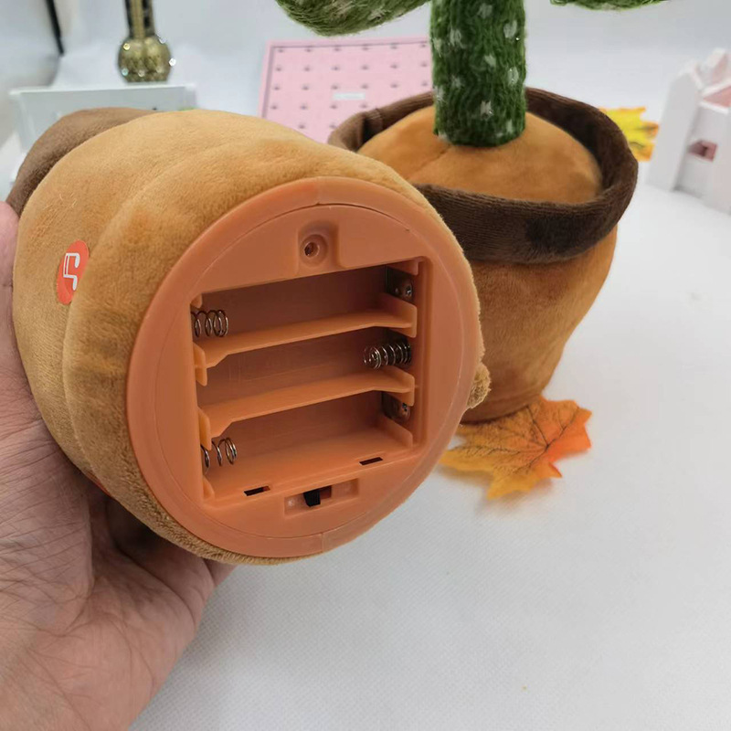 New Trending on TikTok Same Style Singing and Dancing Cactus Stuffed Electric Toy Rechargeable Factory Wholesale