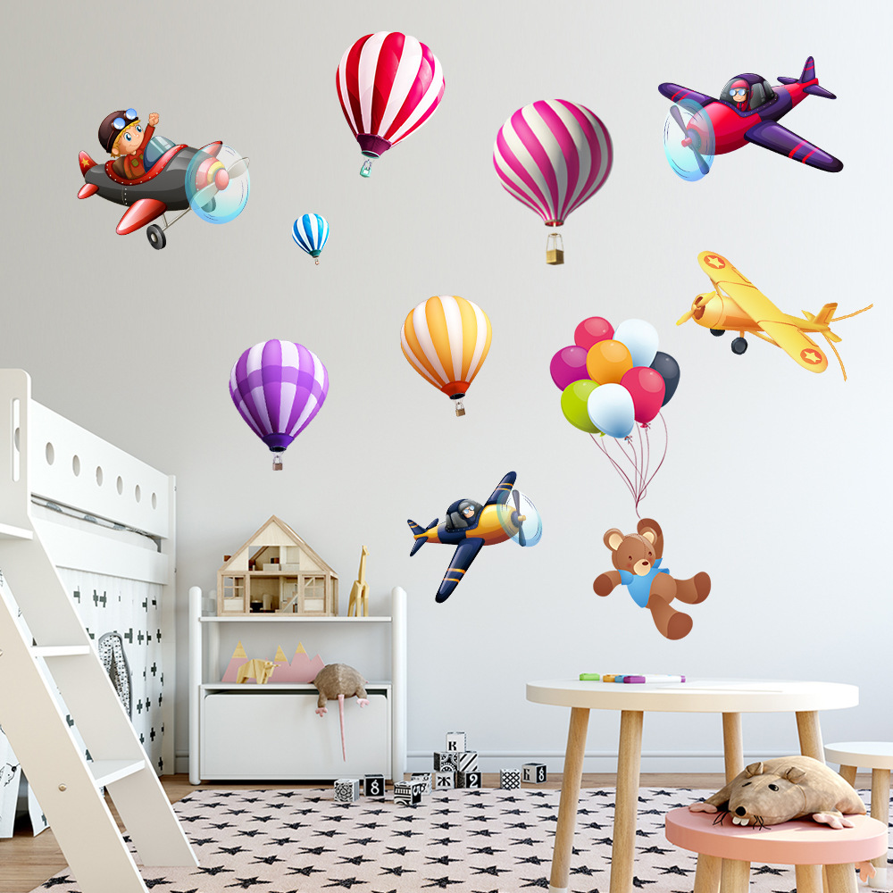 小熊墙贴画客厅卧室走廊装饰墙贴纸pdy132132立体画热帖初恩毛巾绣