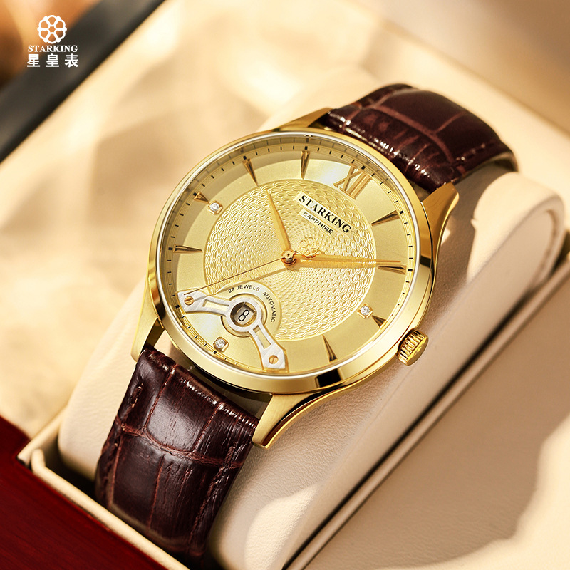 starking星皇手表 全自动进口机芯9015轻商务男士名表日历手表男