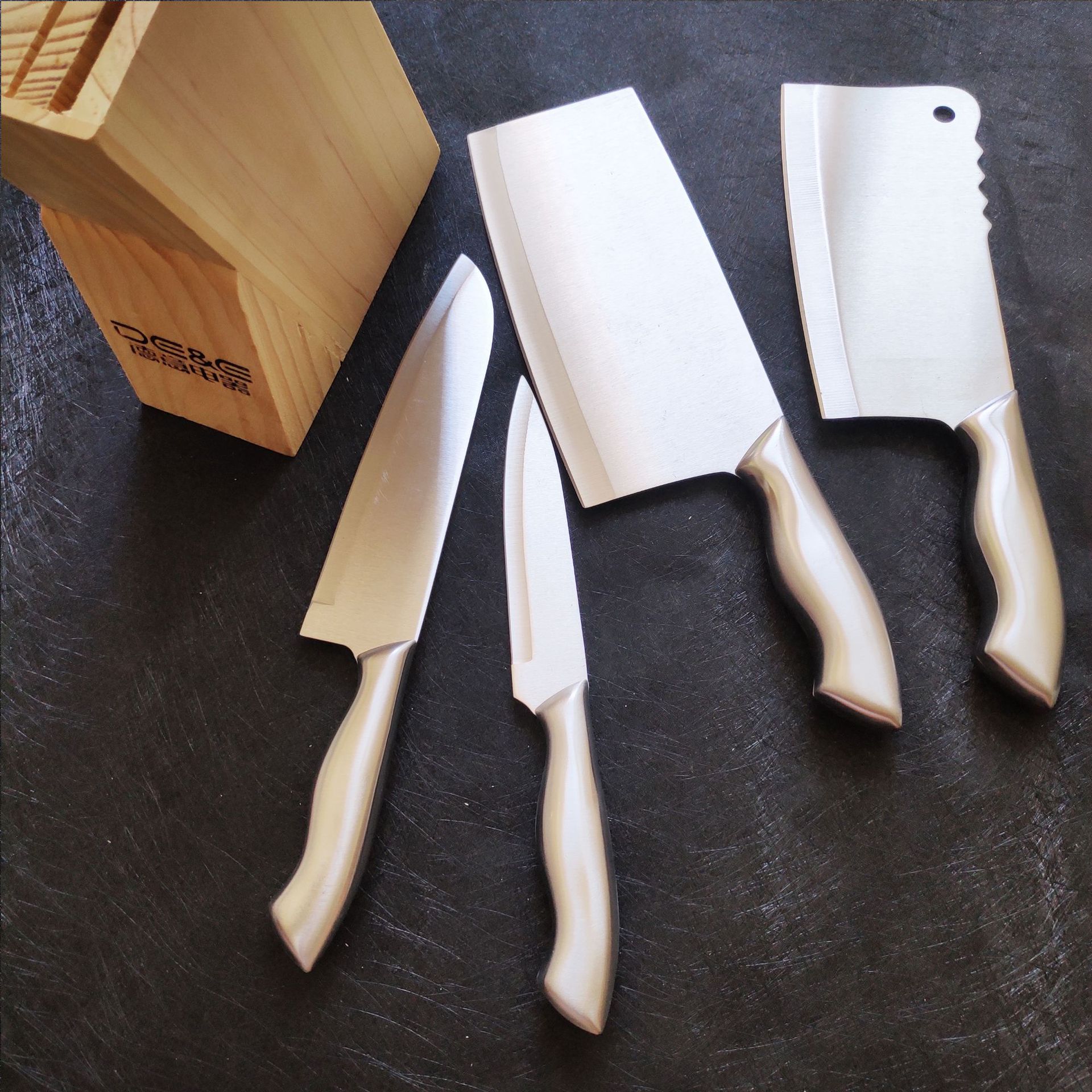 阳江菜刀全不锈钢菜刀合金钢刀钢柄切片刀锋利酒店厨师用刀 knife