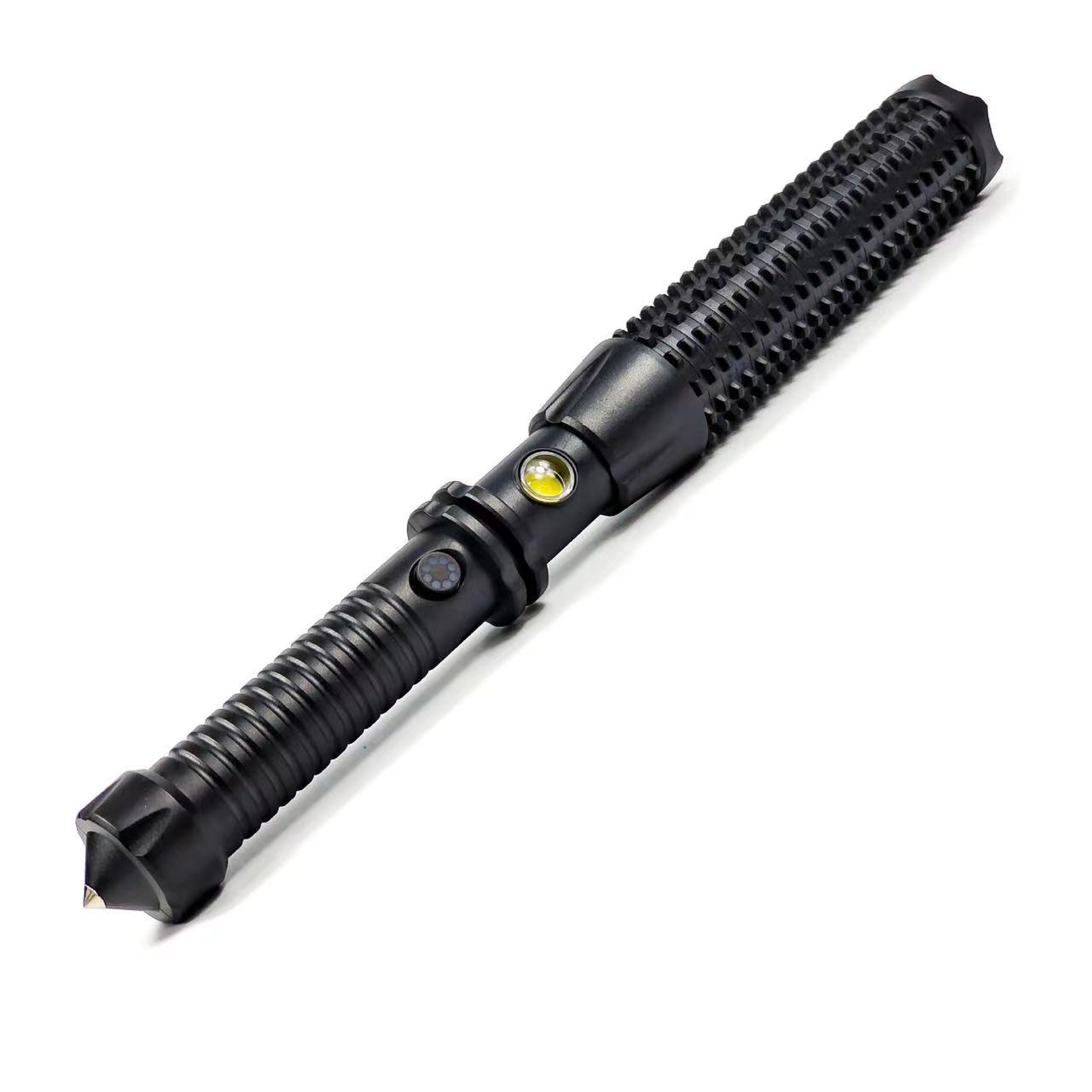 Multifunctional Led Strong Light Long-Range Flashlight Rechargeable Emergency Lighting Lamp Patrol Spiked Club Flashlight