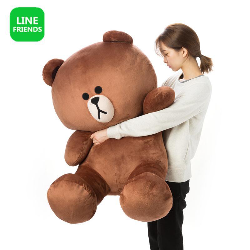 正版韩国 line friends 正版布朗熊公仔 75cm超大号毛绒玩具玩偶