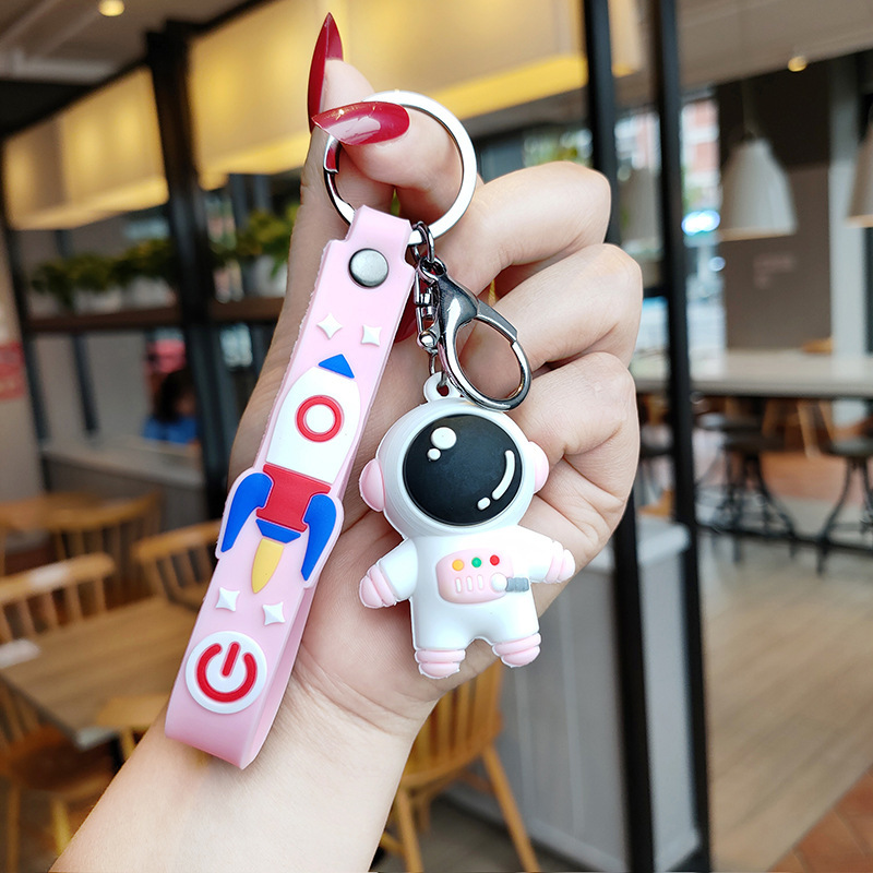 Doll Keychain Pendant Gift Cartoon Silicone Couple's Spaceman Accessories Creative Cute Backpack Small Ornaments