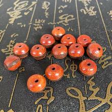 厂家批发 西藏老料玛瑙 风化纹 橘皮纹 火供 亮面红旧一线天珠