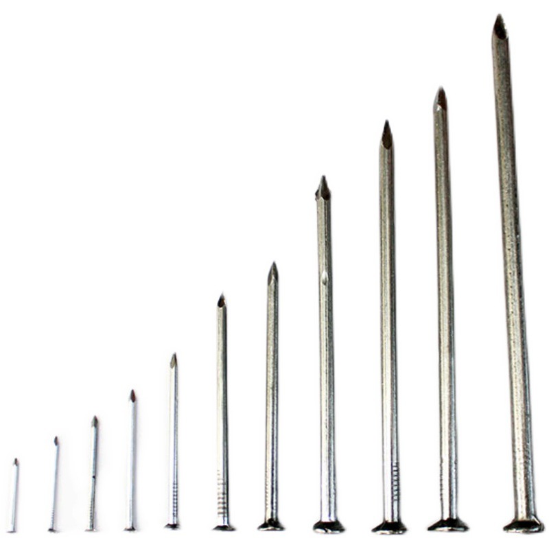 6buj木头铁钉钉木工小钉子家用圆钉洋钉钢元钉5分8分1 1.