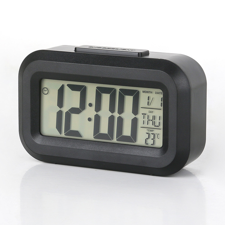 Creative Style Bedside Alarm Clock Office Bedroom Study Electronic Clock with Night Light Date Temperature Timer Alarm Clock