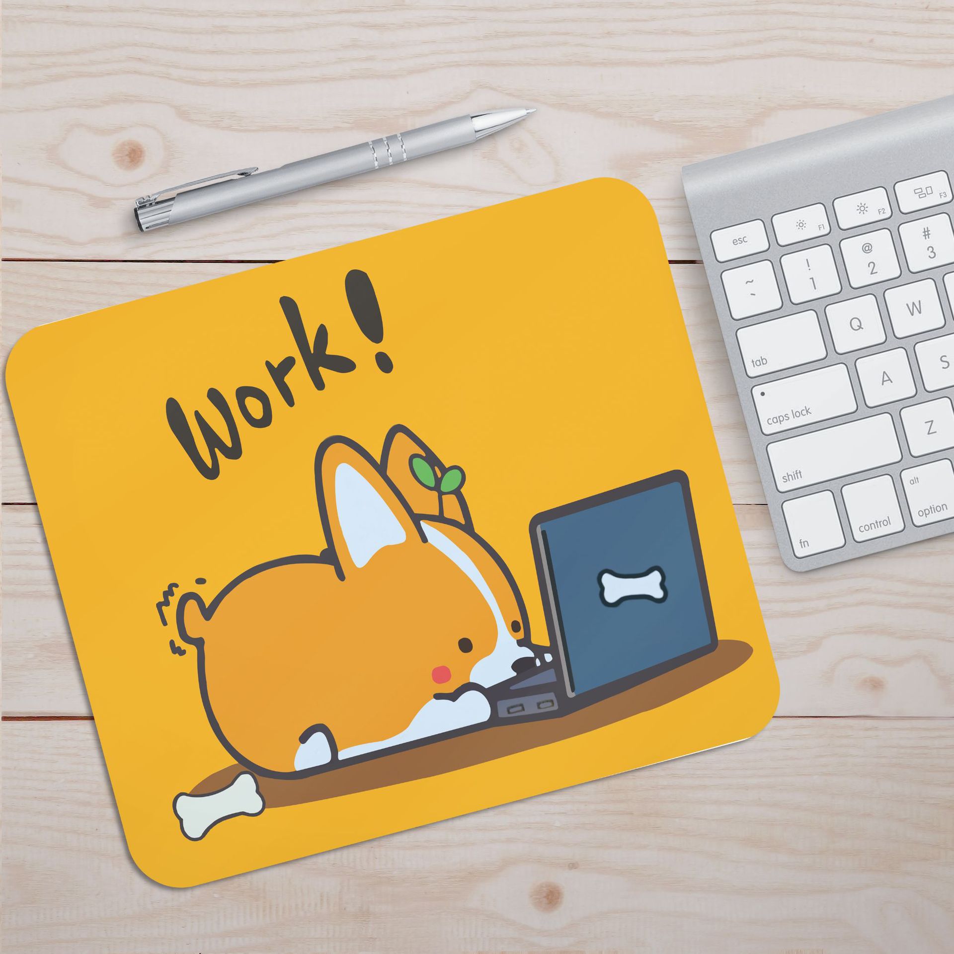 卡通动漫鼠标垫圆形鼠标垫锁边办公礼品小花垫小清新黑色鼠标垫