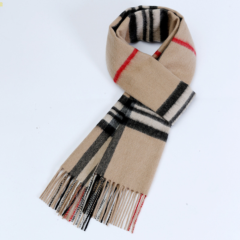 羊绒围巾男士冬季纯色男女款加厚保暖休闲时尚中长款羊毛围脖