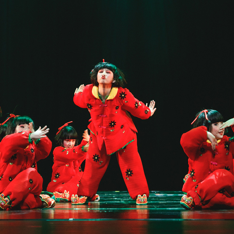 风采道德舞蹈中国的我梦儿童演出服娃娃服小荷表演少儿第九届梦娃