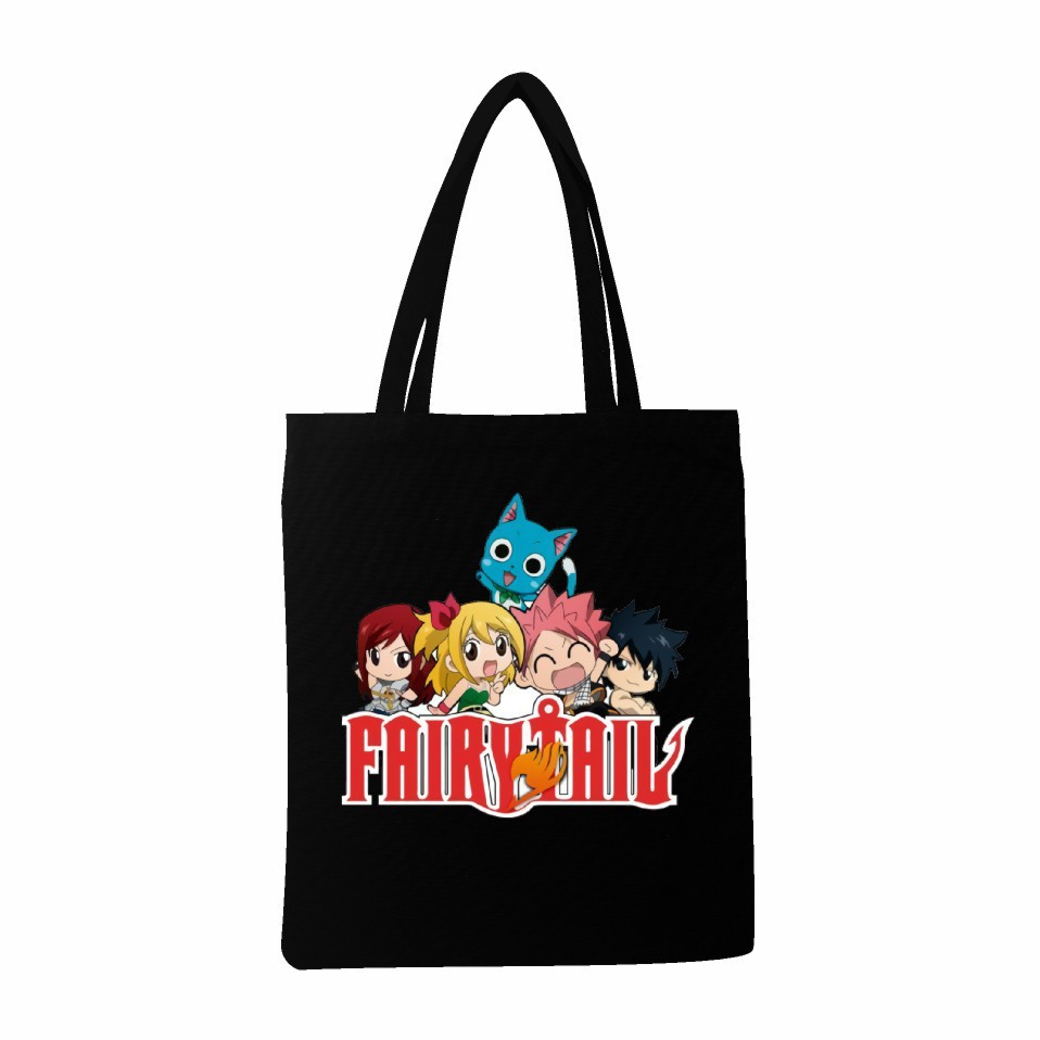 fate 妖精的尾巴游戏动漫拉链购物袋单肩手提袋帆布女包帆布袋