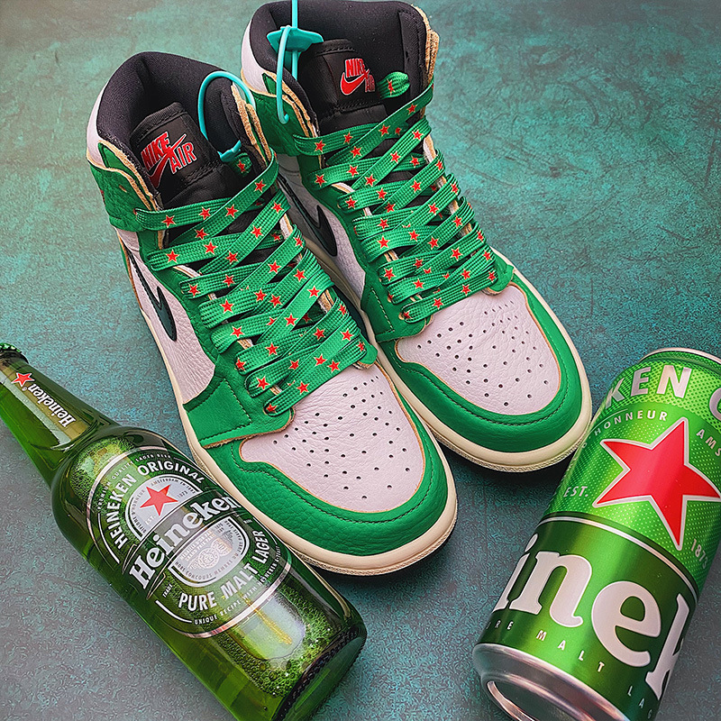 宝婕原创适配af1aj1小喜力白绿红星星鞋带undgb-阿里巴巴