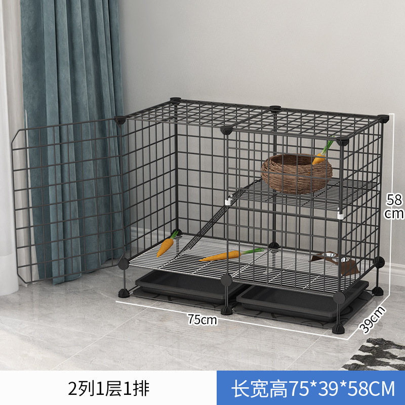 Rabbit Cage Household Indoor Rabbit Nest with Toilet Automatic Manure Cleaning House Breeding Cage Extra Large Clearance Rabbit Cage Pet