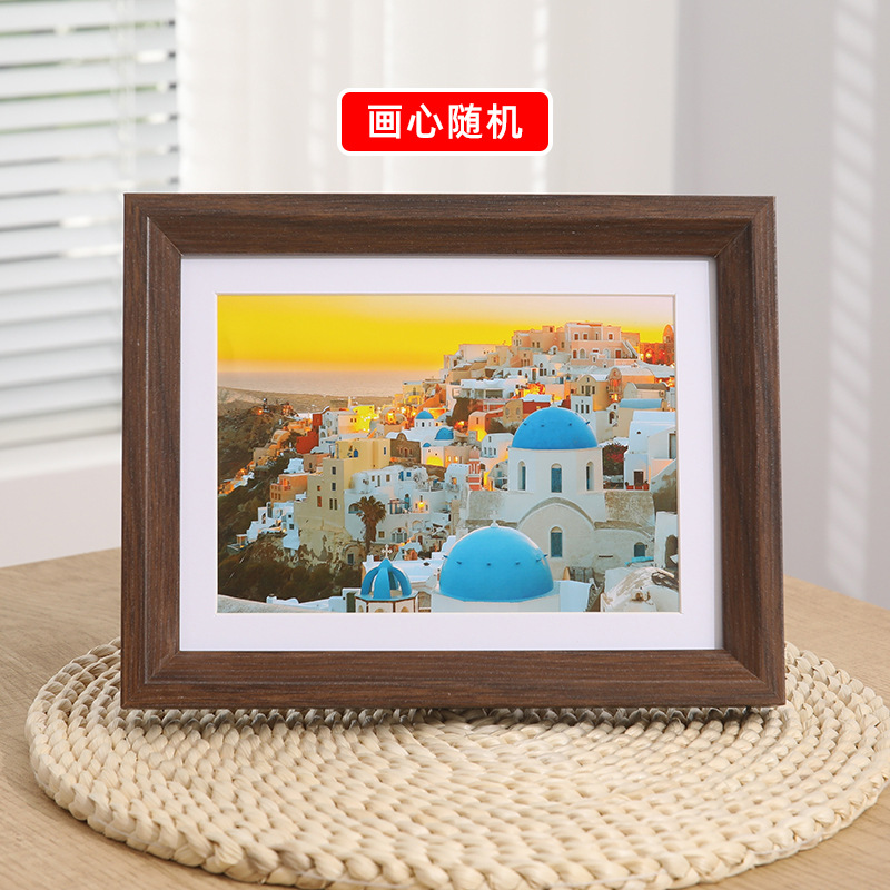 Nordic Simple Wooden Photo Frame Wall-Mounted Wholesale 7-Inch 8-Inch 10-Inch Picture Frame A4 Home Decoration Photo Photo Frame Table