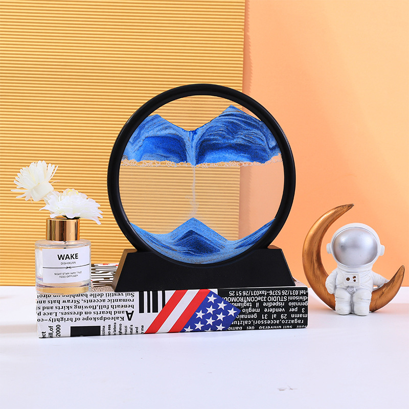 创意流沙画摆件轻奢办公室客厅装饰3d立体解压沙漏家居装饰礼品