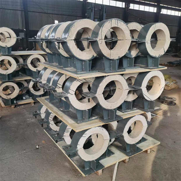 加工定制蛭石隔热管托 leb长输型架空隔热管托 管道滑动固定支座