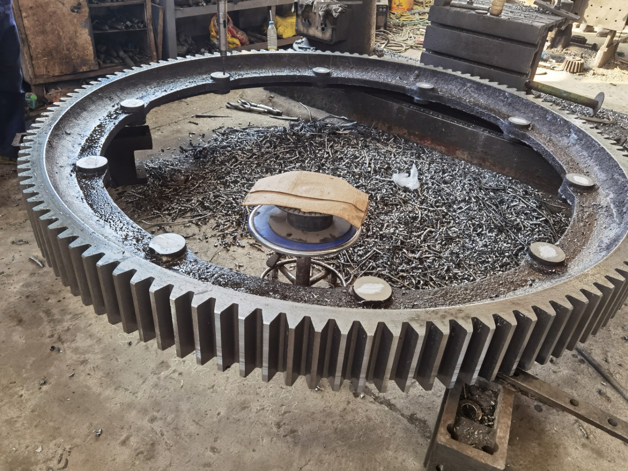 滚筒烘干机大齿圈,铸钢大齿轮加工,模数齿数配件