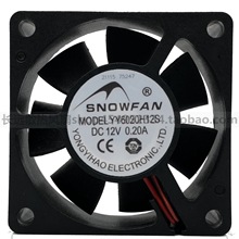 SNOWFAN6CM厘米6020电脑电源主机壳直流12V散热风扇主板3P带测速