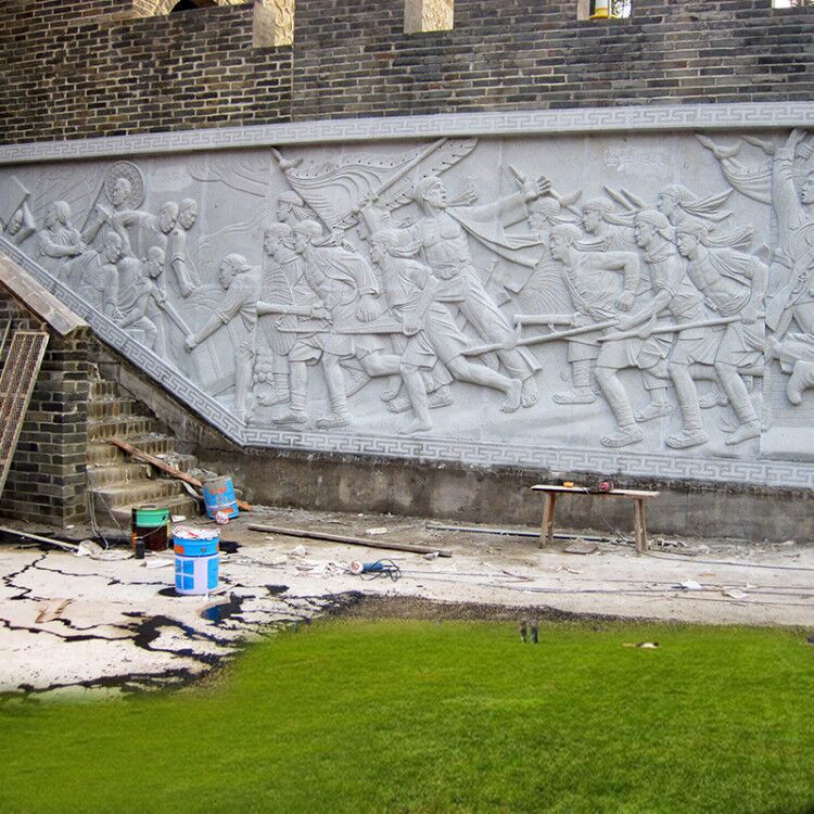 大型人物浮雕 大理石抗战军人物浮雕抗日石雕历史人物浮雕厂家