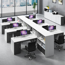 办公桌单人简约现代职员文件柜收纳工作桌椅电脑桌 厂家办公家具