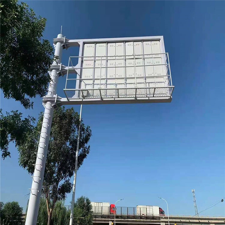 led标志杆背面图