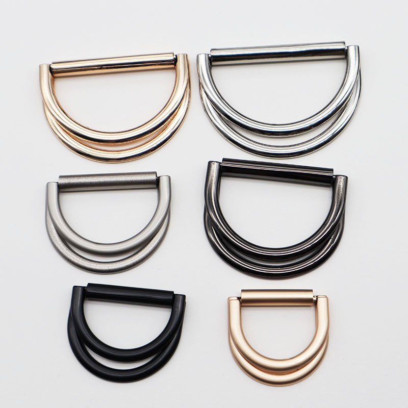 服装辅料锌合金双d形扣半圆形箱包服饰金属环d字环调节扣