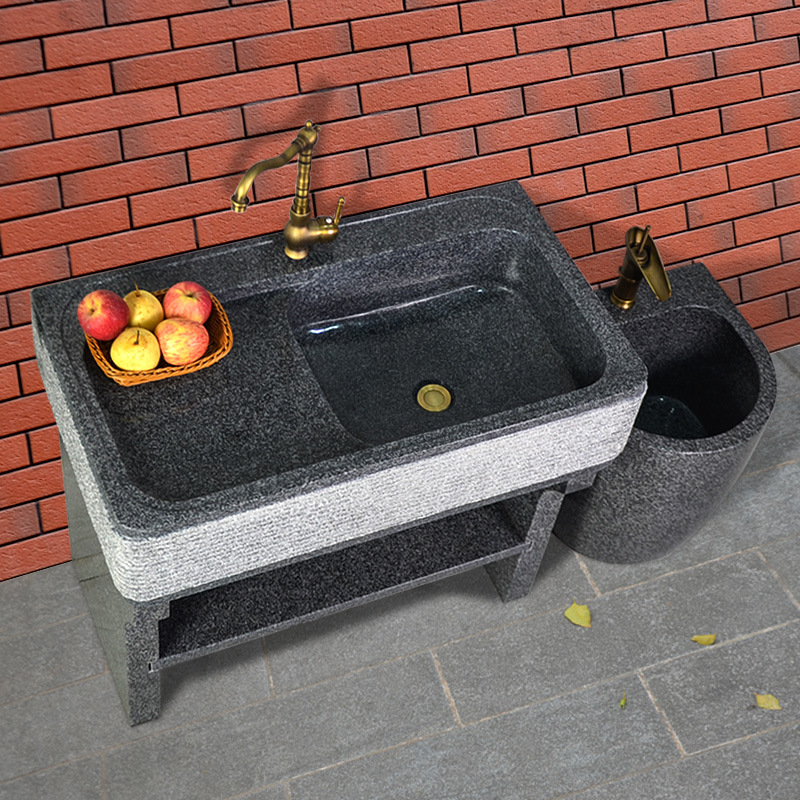 户外大理石洗衣池洗手池庭院水花园水池台盆室外石头洗手盆特殊