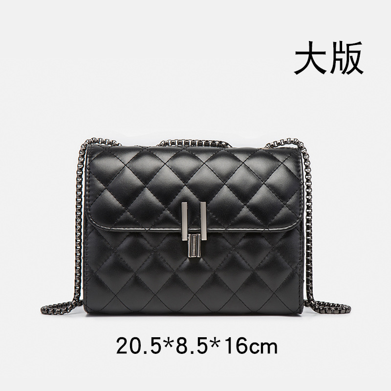 Chanel-Style Bags 2022 New Women's Bag Rhombus Chain Bag Fashion All-Match Ins Messenger Bag Shoulder Bag Small Bag