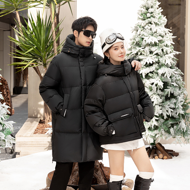 Couple Casual Wear down Jacket 2023 New Short Winter Fashion Bread Coat Warm Contrast Color down Jacket