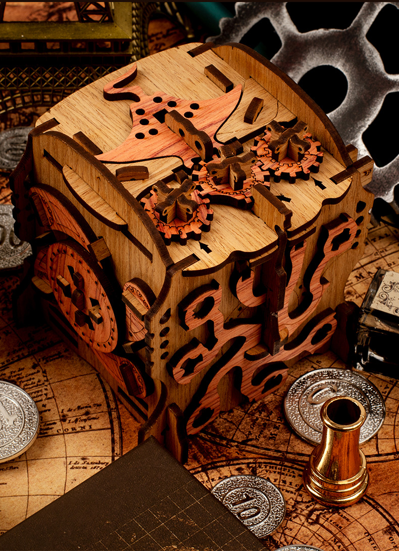 鹦鹉螺号gm同款puzzle木质高难度烧脑解密书机关盒子玩具跨境新品