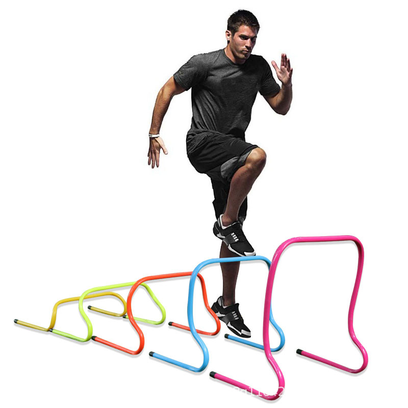 足球训练跨栏弯曲跨栏架迷你固定小跨栏灵敏跳跃训练儿童成人跨栏