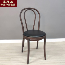 工厂直销户外椅子铝合金靠背椅民宿餐厅家用休闲餐椅cross chair