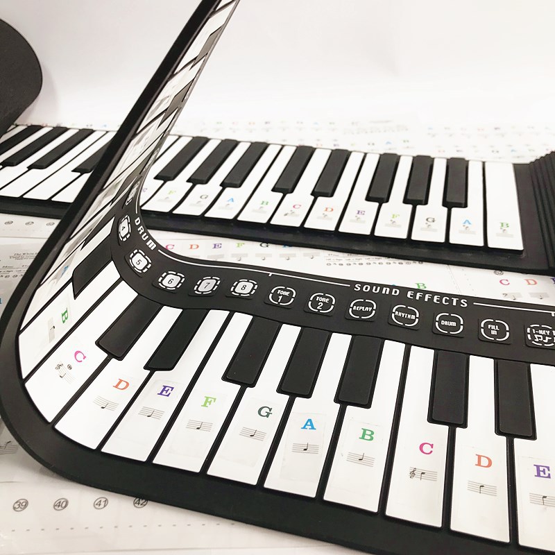 钢琴贴纸音贴简谱音阶88键61键49键电子琴37键五线谱升降调