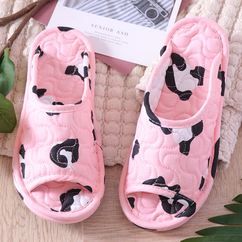 韩版情侣布艺布底拖鞋家居地板防滑软底家用室内四季静音棉布拖鞋