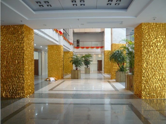 金布烫金布料包柱子褶皱布包树抓皱金布婚庆包墙装饰布金色布包邮