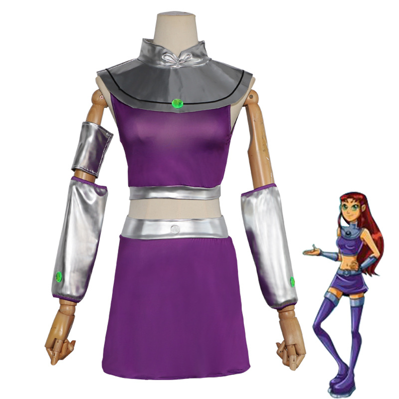 跨境dc美漫乌鸦少年泰坦星火cos服万圣节舞台表演动漫cosplay套装