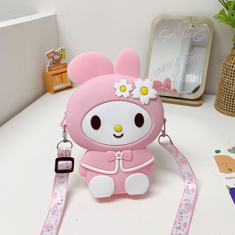 Silicone Children's Bag Girls' Crossbody Bag Cute Cartoon Mini Baby Fashion Little Girl's Shoulder Bag Princess Bag Fashion