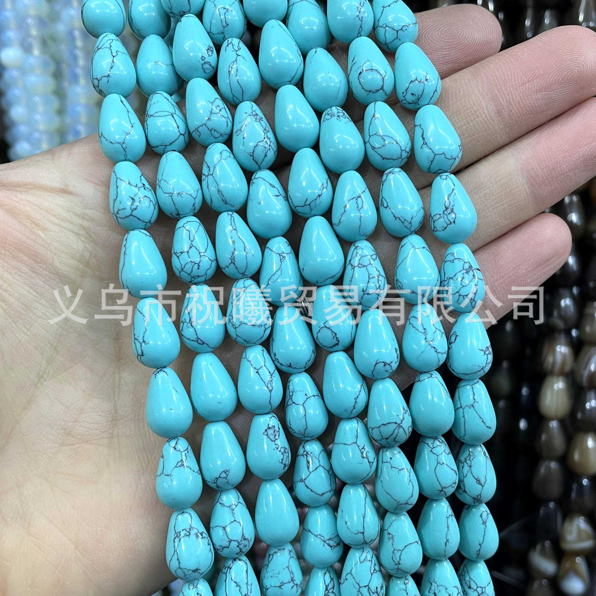 Natural Stone Water Drop Scattered Beads Crystal Agate Straight Hole Glossy Water Drop DIY Hairpin/Hair Accessories Accessories Semi-Finished Products Wholesale